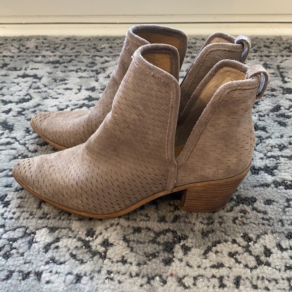 Gray suede lucky brand booties - size 9 - worn often - see pics - Picture 3 of 8